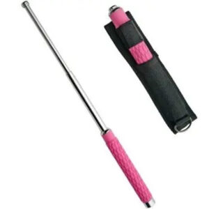 21 Inch Baton Expandable/Telescopic Pink Rubber Handle...