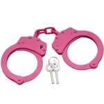 Double Locking - 2 LOCKS Double/Single - 2 Keys Handcuffs - PINK